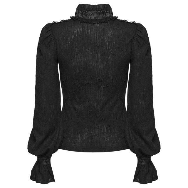 PUNK RAVE Romantic Goth Long Sleeve Top Tea First, Trouble Later