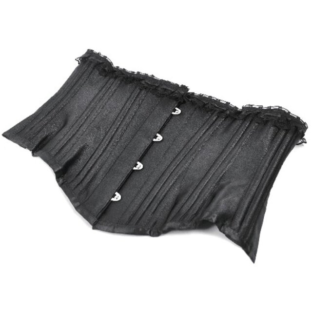 DARK IN LOVE Gothic Satin Underbust Corset Le Petit Mystère