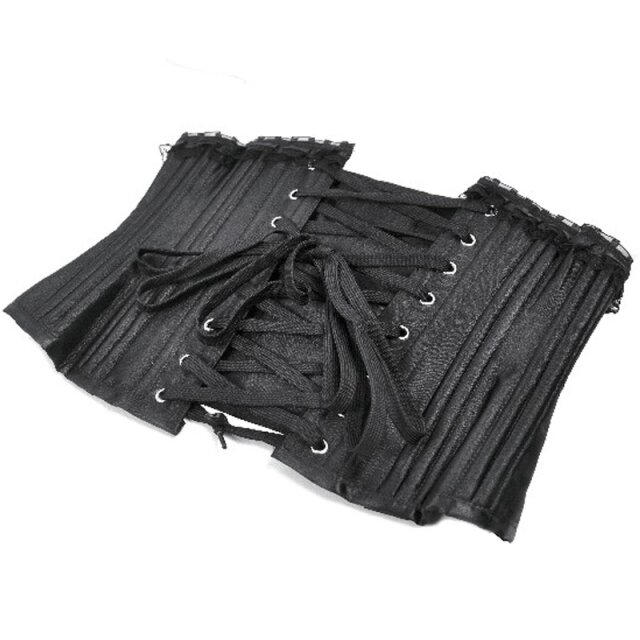 DARK IN LOVE Gothic Satin Underbust Corset Le Petit Mystère