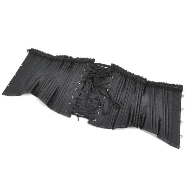 DARK IN LOVE Gothic Satin Underbust Corset Le Petit Mystère