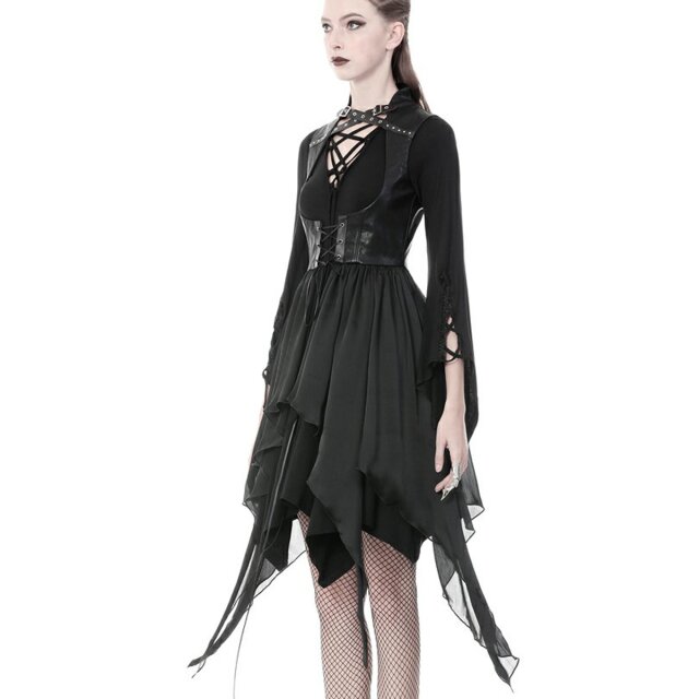 DARK IN LOVE Gothic Weste After the Last Waltz mit Zipfel-Überrock