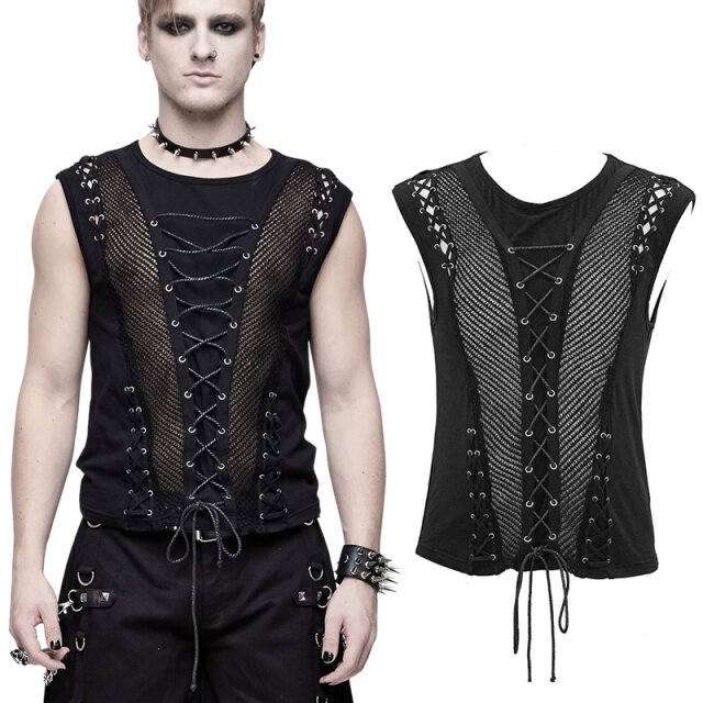 Gothic Tanktop aus weichem Baumwoll-Mix mit markanter...