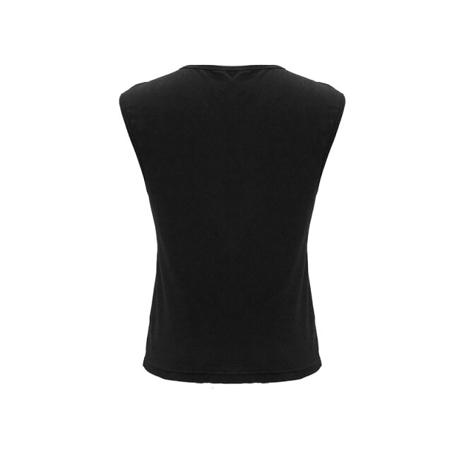 DEVIL FASHION Gothic Tanktop Notbetrieb mit Schnürung & Netzeinsätzen