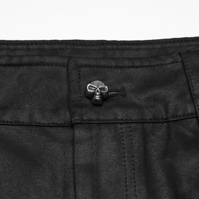 PUNK RAVE Gothic-Endzeit Shorts Still Standing mit Netzbesätzen