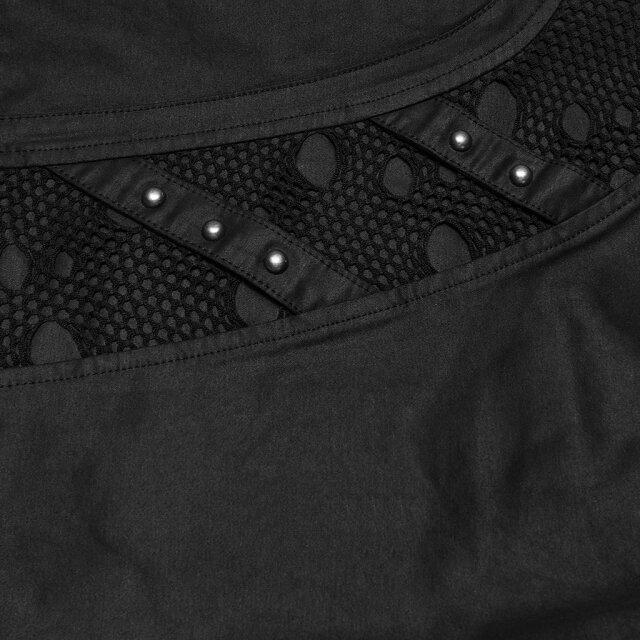 PUNK RAVE Gothic-Endzeit Shorts Still Standing mit Netzbesätzen