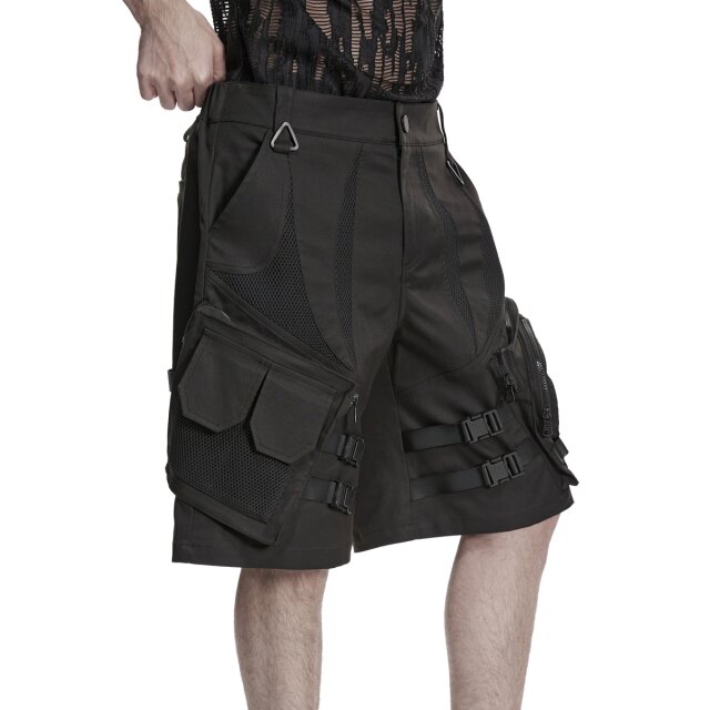PUNK RAVE Techwear Cargo Shorts Einsatzbereit