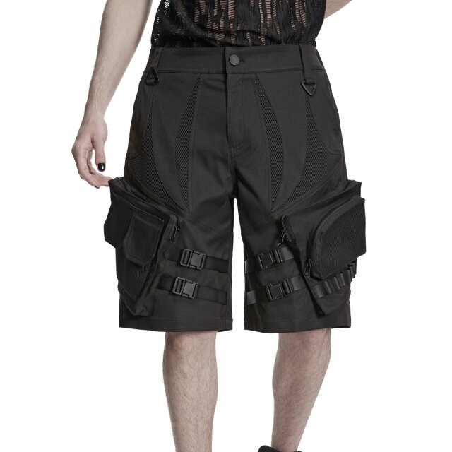 PUNK RAVE Techwear Cargo Shorts Einsatzbereit