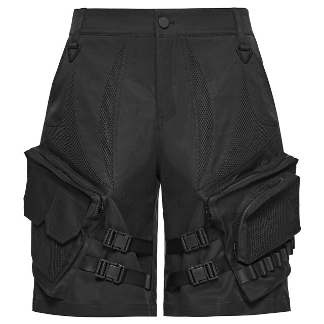 PUNK RAVE Techwear Cargo Shorts Einsatzbereit