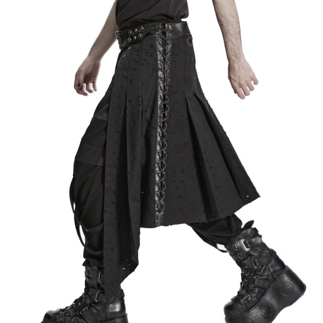 PUNK RAVE Gothic Endzeit Halb-Kilt Efter Eld