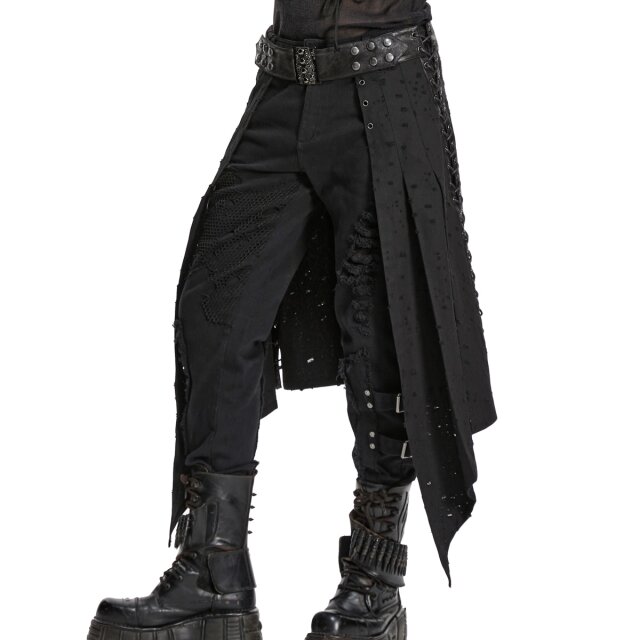 PUNK RAVE Gothic Endzeit Halb-Kilt Efter Eld