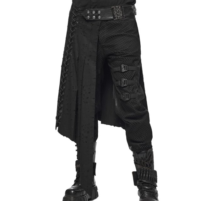 PUNK RAVE Gothic Endzeit Halb-Kilt Efter Eld