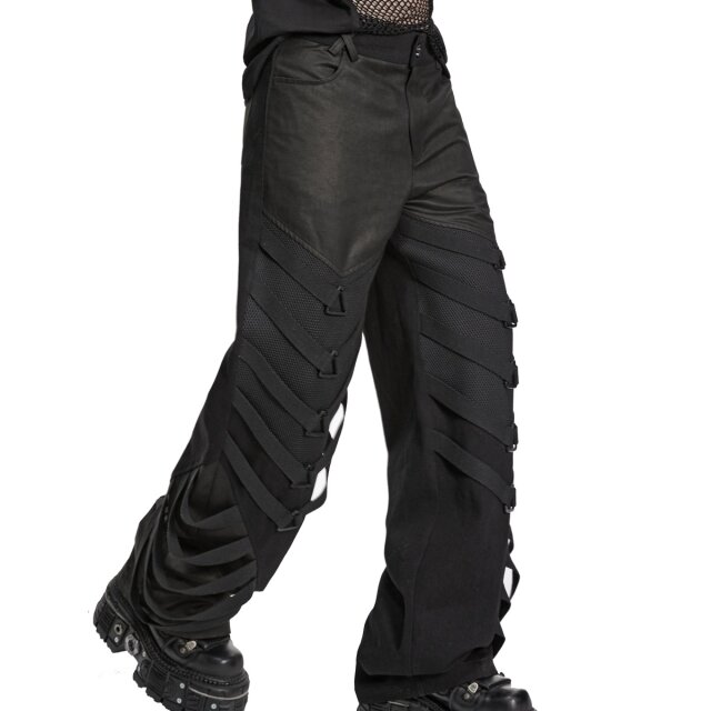 PUNK RAVE Gothic Wide Leg Jeans Business After Midnight