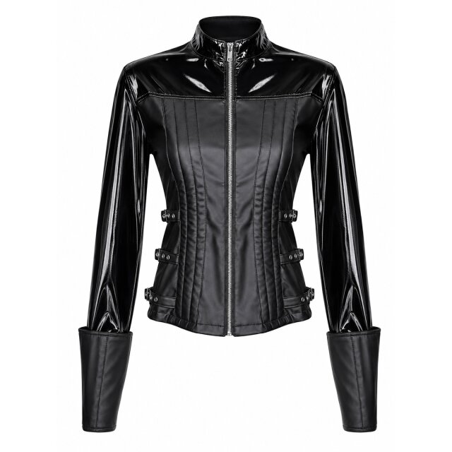 ZÜGELLOS Gothic Wetlook Bikerjacke One Way to Midnight