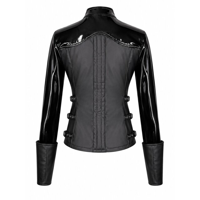 ZÜGELLOS Gothic Wetlook Bikerjacke One Way to Midnight