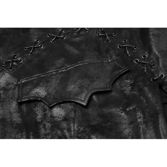 Calf-length LARP / Gothic mens skirt Jarl in leather look - size: M