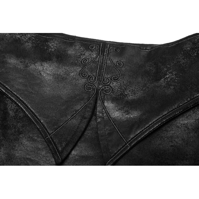 Calf-length LARP / Gothic mens skirt Jarl in leather look - size: M