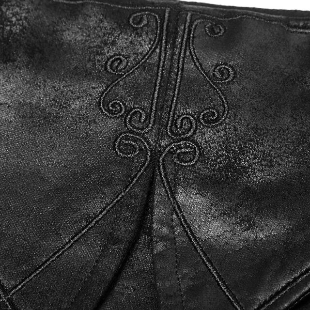 Calf-length LARP / Gothic mens skirt Jarl in leather look - size: M