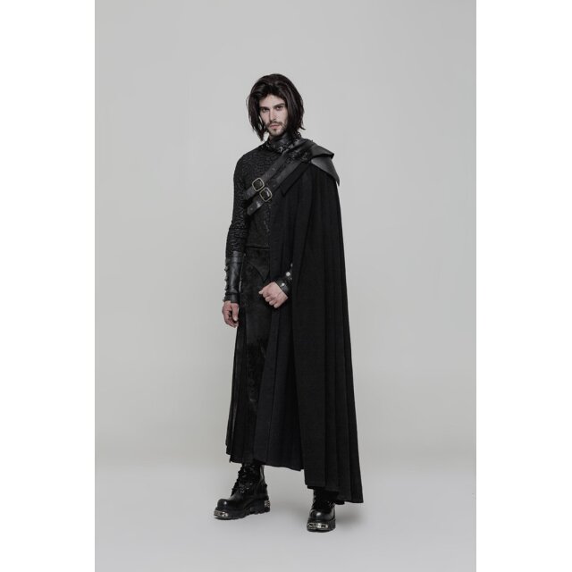 Calf-length LARP / Gothic mens skirt Jarl in leather look - size: XL