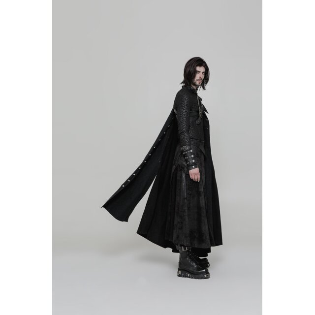 Calf-length LARP / Gothic mens skirt Jarl in leather look - size: XL