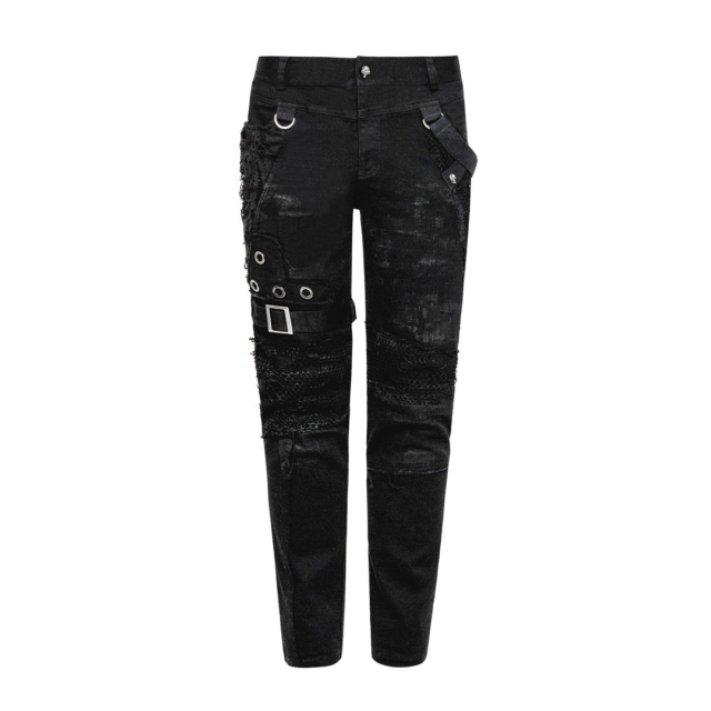Punk / Gothic Demon trousers in a ragged look - size: M