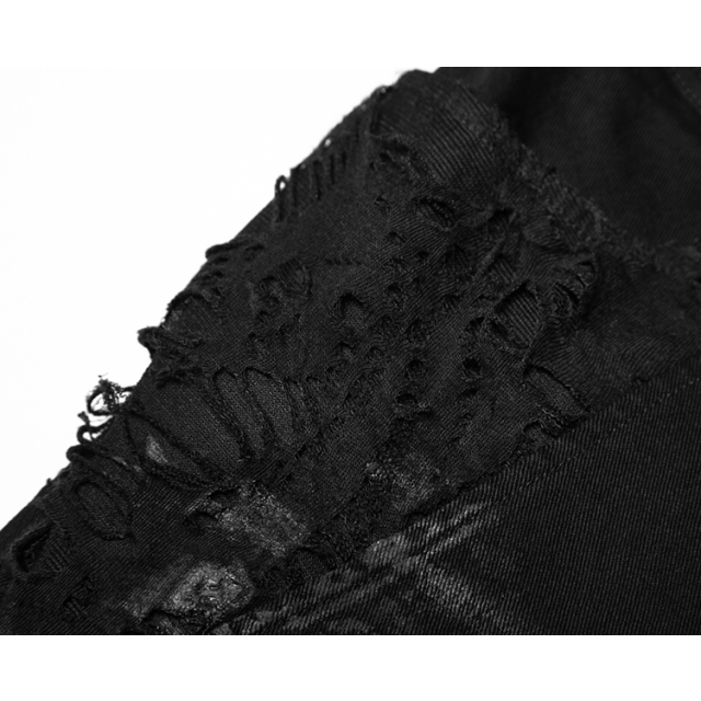 Punk / Gothic Demon trousers in a ragged look - size: S