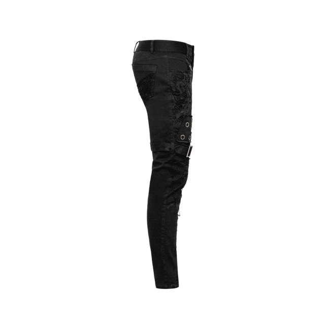 Punk / Gothic Demon trousers in a ragged look - size: S