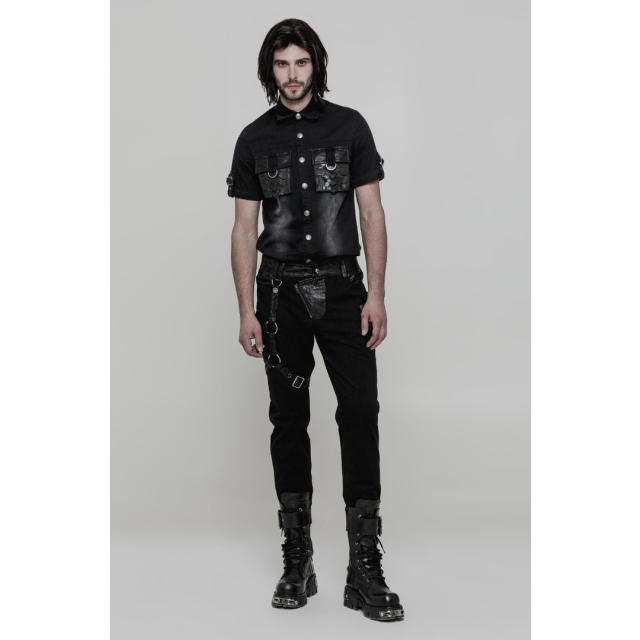 Gothic-/ Military-Pants Razzor with detachable straps
