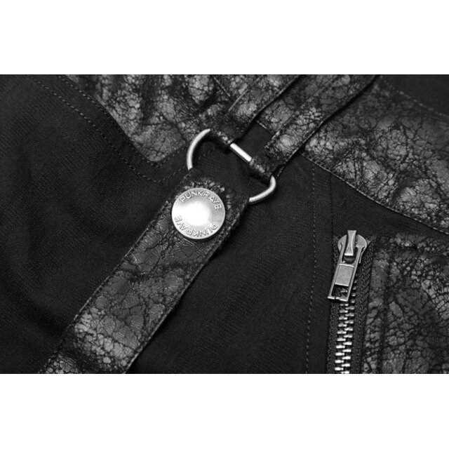 Gothic-/ Military-Hose Razzor mit abnehmbaren Riemen - Größe: XL