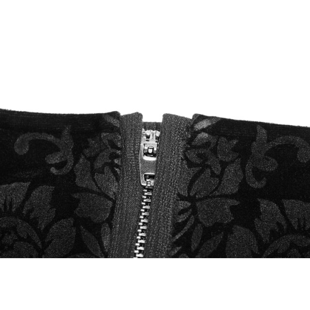 narrow Punk Rave trousers Rosewood with velvet waistband - size: XXL