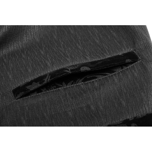 schmale Punk Rave Hose Rosewood mit Samtbund - Größe: 3XL