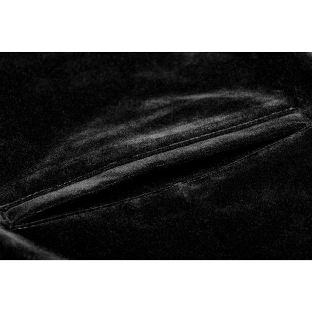 Black velvet trousers Draco by Punk Rave - size: 4XL