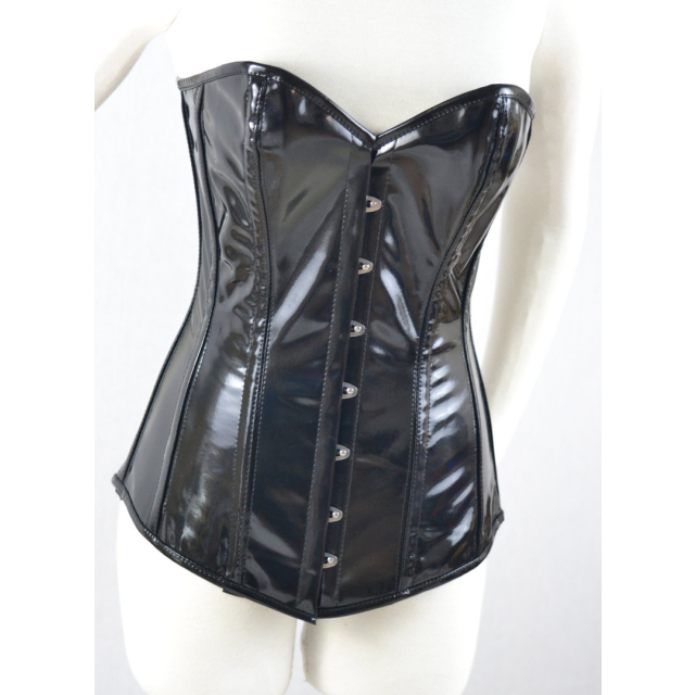 black patent corset - size: S