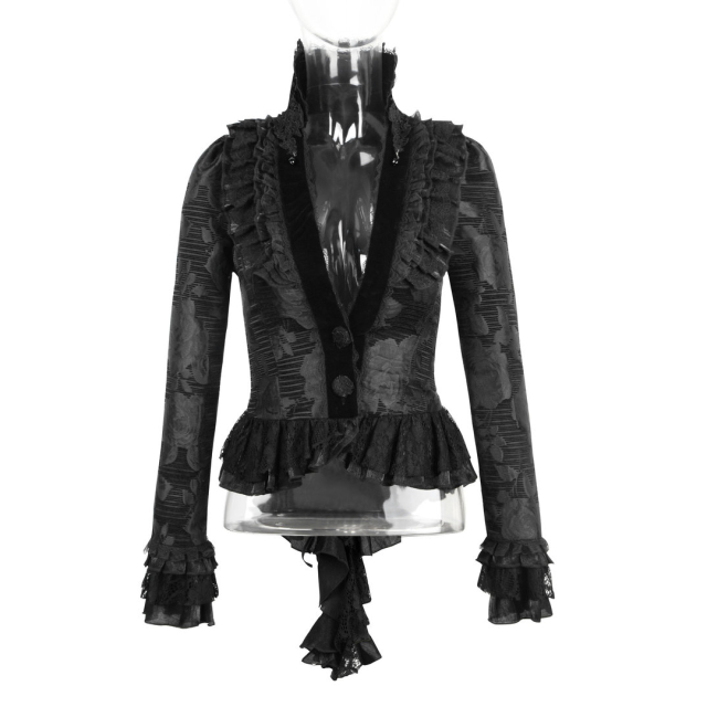 Gothic Jacquard Jacket Dark Baroness