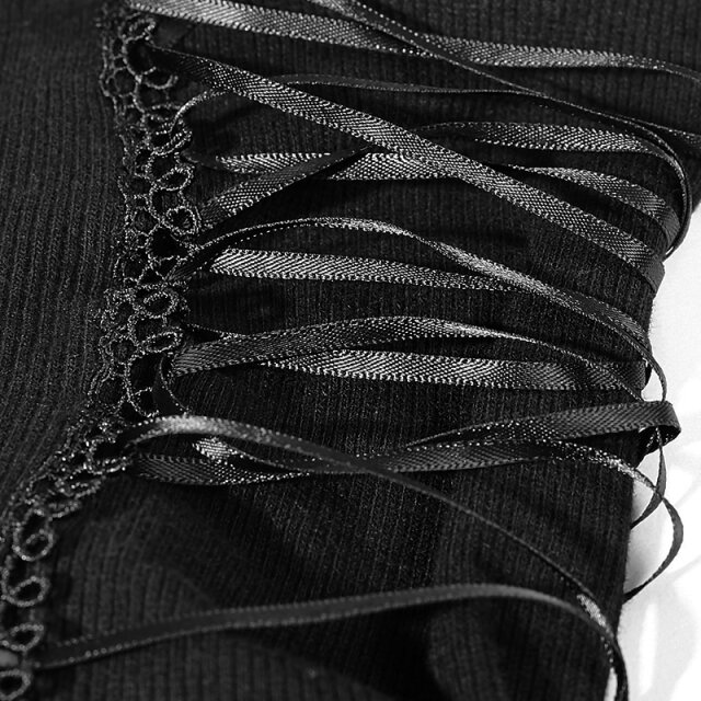Gothic- / Lolita-Kurzarm-Blusen-Top - Größe: XL