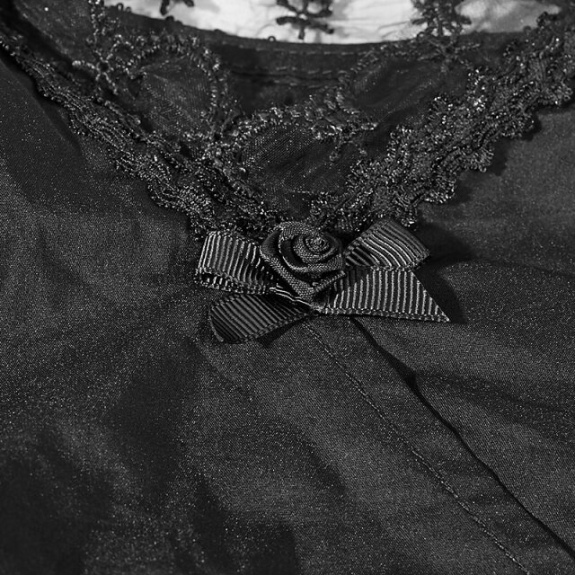 Gothic- / Lolita-Kurzarm-Blusen-Top - Größe: XL