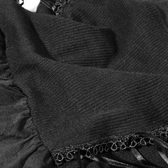 Gothic- / Lolita-Kurzarm-Blusen-Top - Größe: XL