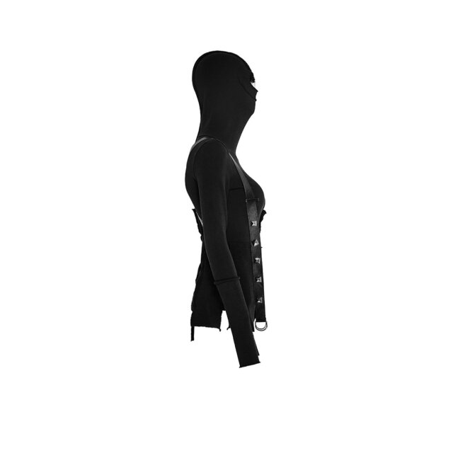 Gothic-/ Punk-Sweatjacke Samuraia - Größe: M-L