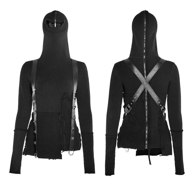 Gothic-/ Punk-Sweatjacke Samuraia - Größe: M-L