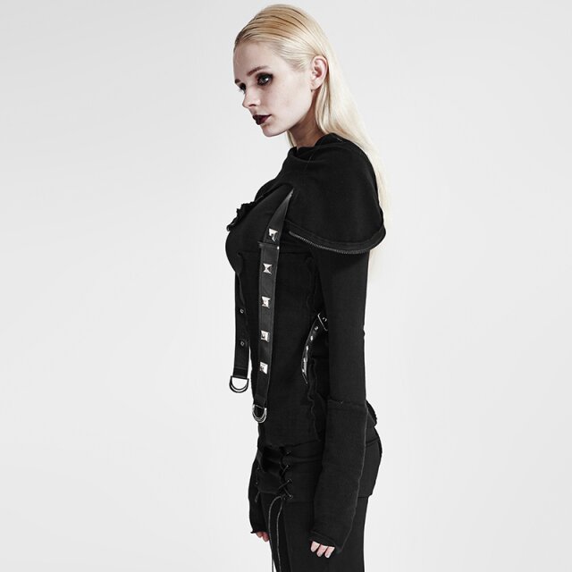 Gothic-/ Punk-Sweatjacke Samuraia - Größe: M-L