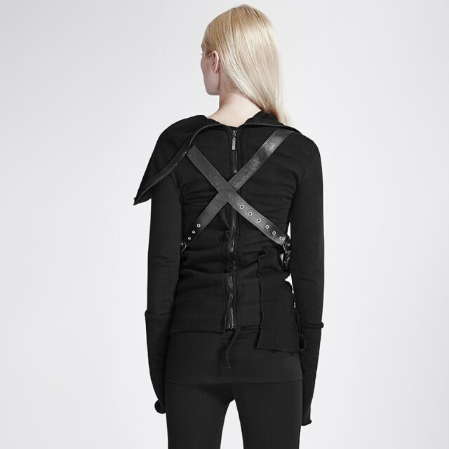 Gothic-/ Punk-Sweatjacke Samuraia - Größe: M-L