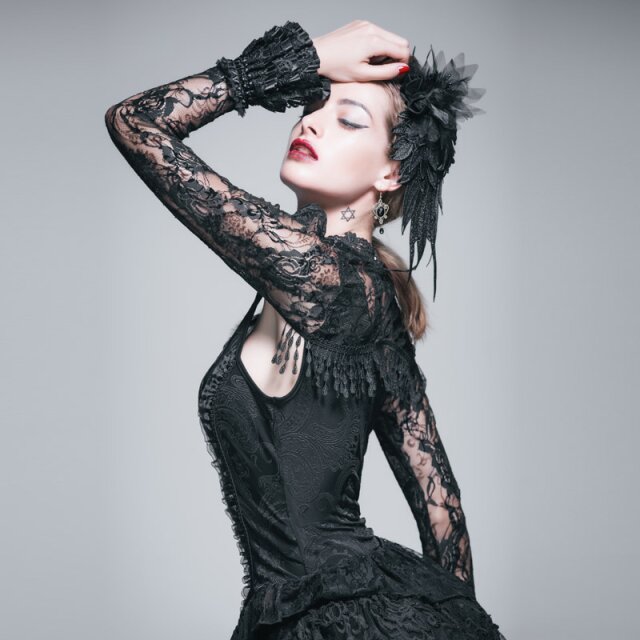 Viktorianisches / Gothic-Spitzenbolero Ellaria - Größe: M
