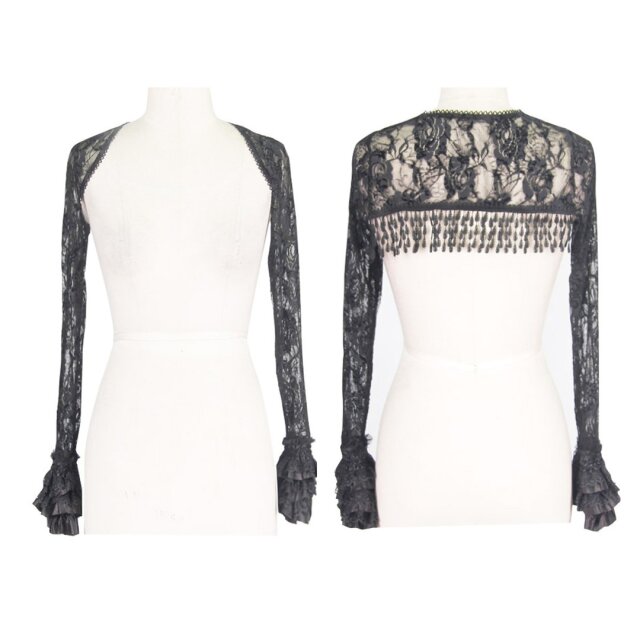 Viktorianisches / Gothic-Spitzenbolero Ellaria - Größe: M