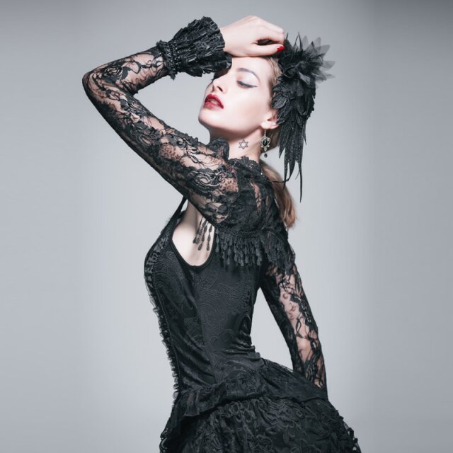 Viktorianisches / Gothic-Spitzenbolero Ellaria - Größe: M