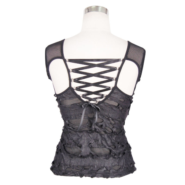 Punk Top Bandita in a cool hole look - size: M