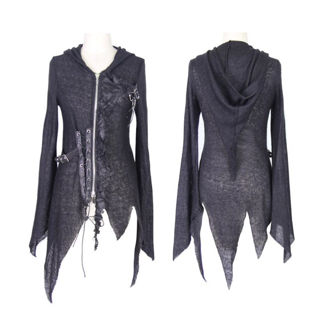 Gothic-/ Punk-Strickjacke Luba - Größe: S