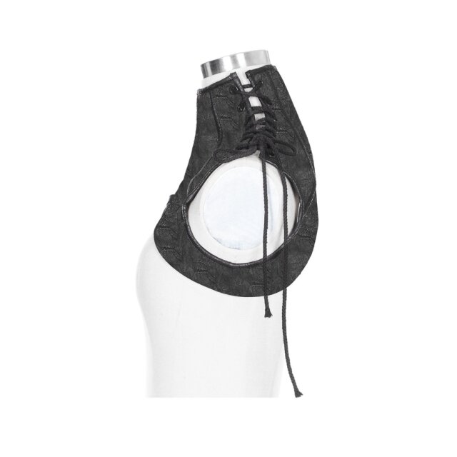 Gothic / LARP / Medieval collar Jeanne DArc in black or brown - size: M-L - colour: brown