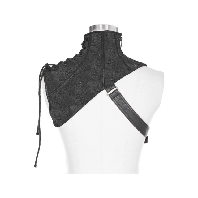 Gothic / LARP / Medieval collar Jeanne DArc in black or brown - size: M-L - colour: brown