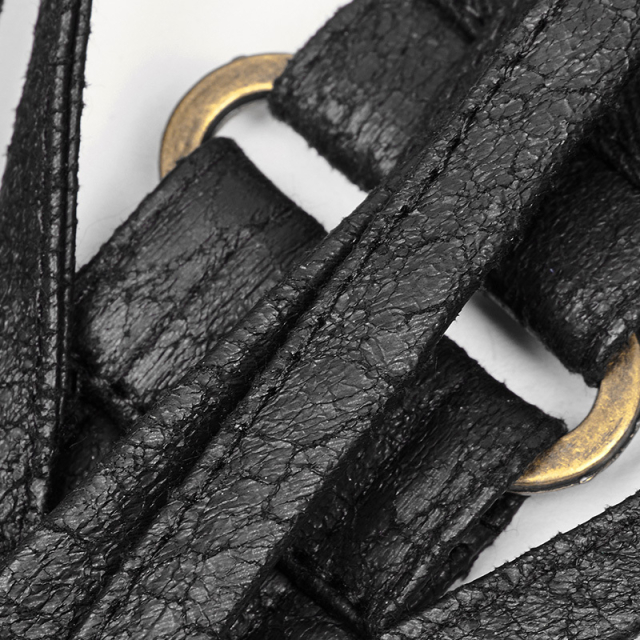 Gothic- / LARP- /Mittelalter-Kragen Jeanne D‘Arc in schwarz oder braun - Größe: M-L - Farbe: schwarz
