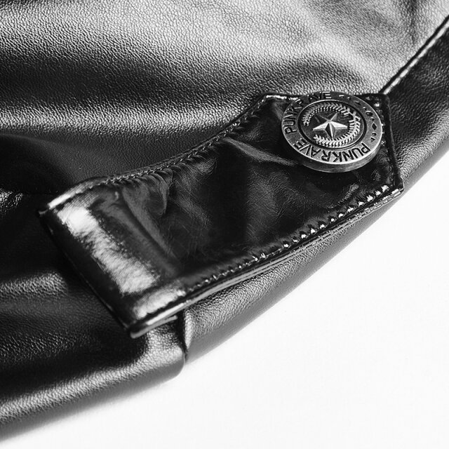 Veggie-Leder Biker- /Punk-Jacke Rocker Lady - Größe: M