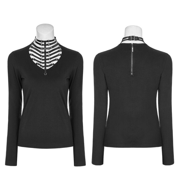 Gothic- / Uniform-Longsleeve Shirt Caged - size: XL-2XL